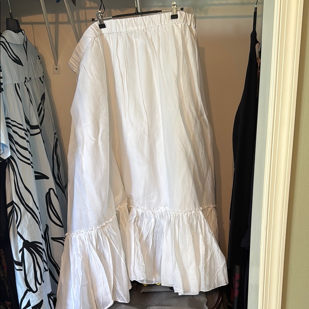 J. Crew White Gauze Skirt